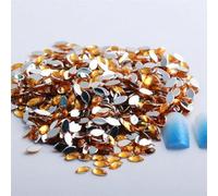 Nail Art Rhinestones, Acrylic Horse Eye Flat Back Rhinestone DIY Decoration Multicolor Multiple Sizes 100 Pcs(9 100Pcs,5x10mm)
