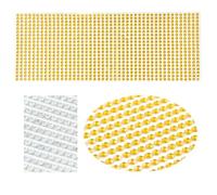 Nail Art Rhinestones, Self Adhesive Acrylic Rhinestone Stickers Multicolor 3-6mm For Phone PC Car Decal Craft(R03 Gold,4mm900pcs)