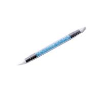 Nail Art Sculpture Pen, Dual Tipped Silicone Nail Tools, Silicone Head Acrylic Handle Nail Art Brushes, Professional Double End Manicure Tools for Gel Nails UV Gel Nail Design Nails Art (blue)