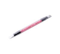Nail Art Sculpture Pen, Dual Tipped Silicone Nail Tools, Silicone Head Acrylic Handle Nail Art Brushes, Professional Double End Manicure Tools for Gel Nails UV Gel Nail Design Nails Art (pink)