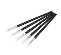 Nail Art Sculpture Pen Kit Professional Silicone Brushes Set for 3D Nail Design Clay Sculpting Wooden Painting 5 PCS Multi Functional Tools