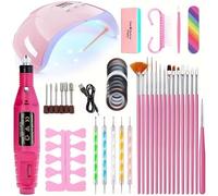 Nail Art Set With Professional LED UV Lamp Gel Curing Machine Electric File Drill Sets Kits(TZ-130)