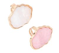 Nail Art Shell Marble Ring Palettes 2pcs Resin Mixing Palettes