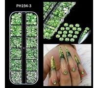 Nail Art Shell/Seahorse/Starfish White Half Round Pearl Gems 3D Mixed Punk Manicure Metal Rivets Studs 12Grids