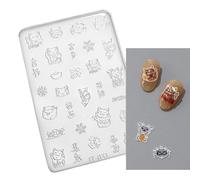 Nail Art Silicone Mold 3D Butterfly Flower Crystal Resin Molds Carving Stencils Art Templates Nails Nail Tool