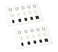 Nail Art Silicone Practice Mat, Nail Art Stamping Mat for Nail Art Design Non-skid Easy to Clean and Practical for Beauty Salons and Projects (21x15cm - Type C)