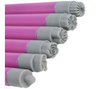 Nail Art Stamp Pen Set, 6 Pcs Nail Stamper Tool Kit, Flowers With Geometric Shapes, Handles, Transportable Design, Suited For Starters