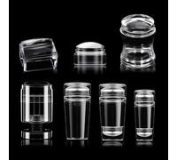 Nail Art Stamper Clear Silicone Stamping Jelly with Nail Scraper Decorative Transparent Visible Body Not Transparent Body