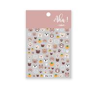 Nail Art Stickers Cute Cartoon Rose Flower Rabbit Bear Panda Dog Nail Stickers Nail Decals Nail Art Designs for Women Girls Nail Art Decoration Christmas Birthday Gifts,16