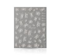 Nail Art Stickers - Homiladi 3D White French Manicure Stickers | Self-Adhesive Butterflies and Flowers Gel Nail Stickers with 5D Embossed Design | Salon-Grade Nail Art Decals for Girls and Women