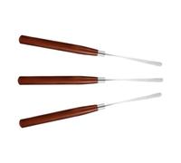 Nail Art Stirring Rod Tool 3pcs for DIY Manicure and Gel Mixing | Brown Wood Finish, Stainless Steel and Plastic Build, Japanese Style, for Professional Artists