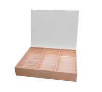 Nail Art Storage Box Fake Nail Tips Storage Case 30 Cells Organizer Cosmetic Case with Clear Cover for Nail Salon Home Use, Pink