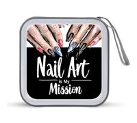 Nail Art Therapist Portable CD Case Holder 48 Capacity Travel DVD Storage Boxs Wallet Bag