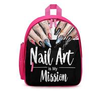 Nail Art Therapist Small Backpack Cute Mini Shoulder Bag 12.6 × 9.4 × 5.9 Inches Daypack