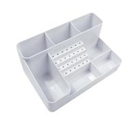 Ｚｉａｌｏｆｉ Nail Art Tools Organizer Bits Storage Box Multifunctional for Home or Salon Use Lightweight Space Saving 28 Holes Bits Holder, White
