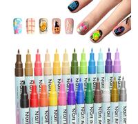 nail arts Pens - Multi Shade Polish Markers, Fast Setting Detail Tips Paint Instruments, Decorative Design Writing System, Professional Cosmetic Craft Collection | Personal Styling Gift for Wife