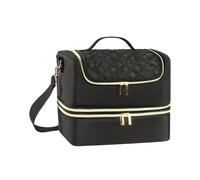 Nail Bag - Nail Polish Organiser Bag | Adjustable Shoulder Strap Nail Kit Bag | Portable Travel Nail Tech Carrying Case | Nail Polish Organiser With Buckle | Double-Layer Nail Polish Storage Organiser