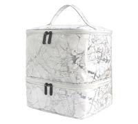 Nail Bag - Portable Organizer Case for Supplies, Travel Space for Bottles and Manicure Tools | Cosmetic Carry Bag co, white, Please refer to the description, Please refer to