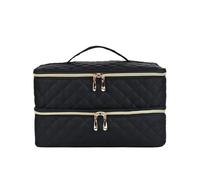 Nail Bag Storage Organiser 70 Bottles Nail Polish Organizer Bag Cosmetic Handbag Organizer Storage Case Travel Carrying for Nail Art Accessories Holds Bags(Black)