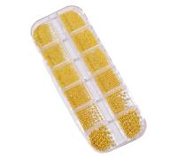 Nail Beads, Jewelry Making Beads, Nail Charm Accessories, with Premium Quality Materials, Premium Silver and Gold Caviar, 13x5.1x1.1cm, for Manicure Supplies Crafts