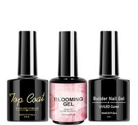 nail blooming gel,3X Nail Polish Blossom Gel with Top Base Coat | Home Salon Spreading Effect Manicure Accessory for Dating, Gathering
