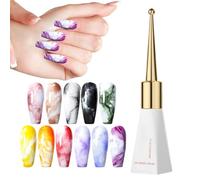 Nail Blooming Gel - Blooming Gel Nail Polish | Lamp Kit | Smooth Marbling Effect, Creative Tool, Self-Leveling Formula, Perfect For Manicures, Salons, Or Daily Styling