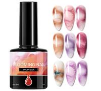 Nail Blooming Gel, Watercolor Art Nail Gel, 7.3ML Transparent Smudge Liquid, Quick Gradient Effect Formula, Easy Application For Salon Wedding Travel Home Party Daily Women Youth Manicurist Stage Use