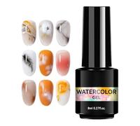 Nail Blossom Gel - Natural Professional Polish, Premium 8ml Texture, Long-Lasting Color | Watercolor Paint, Artistic Layer, Salon Style Effect With Advanced bloming Action For Girls Handcraft