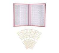Nail Book - 216 Colors Professional Gel Catalog And Large Capacity Organizer With 240 Round And Square False Tips, Manicure Design Storage Chart 29x21.5cm Size | Home Studio Painting Practice
