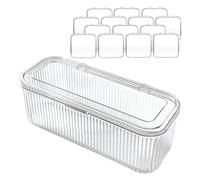 Nail Boxes, Nail Organizer and Case - Transparent Dividers Set of 15 Pieces for Gems Art Crafts School Manicure Girls Teenagers Women Bathroom