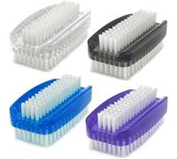 Nail Brush Cleaner Fingernail Scrub Brush Two Sided Hand Scrubbing Brushes Soft Stiff Bristles Nails Toes Scrubber For Men Women Kids 4 Pcs