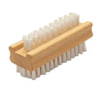 Nail Brush - Double Sided Wood Cleaner | Wooden Cuticle Scraper | Non-slip Handle, Natural Bristles Cleaners, Daily Manicure Tool Salon Travel, For Women Men Children