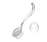 Nail Brush for Cleaning, Ergonomic Manicure Tool, Long-Handled Nail Cleaning Brushes with Cover, Portable No-Slip Scrubbing Brush for Manicure and Pedicure, Fingernail and Toenail Cleaner for Women