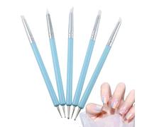 Nail Brush For nail artt - Nail Design Brushes | nail artt Liner Brushes | 2 Tipped Silicone Nail Tools | Fine nail artt Brush | nail artt Dotting Pen | nail artt Sculpture Pen For Young, Professional