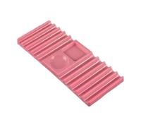 Nail Brush Holder - Double Head, Non Slip Space Saving Professional Tray, Art Painting Tool Desktop Storage Hardware, Sturdy Synthetic Polymer Component | Sorting Rack for Techs & Artists