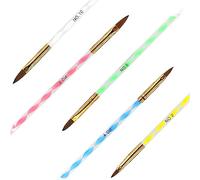 Nail Brush Set for Acrylic Powder, 5pcs Acrylic Nail Brush Set, Nail Varnish Brush for Gel Polish, Design Nail Art Parting UV Gel DIY Brush Pen Nail Art Drawing Tool Set Includes NO.2/4/6/8/10