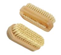 Nail Brush Set for Cleaning Nails Cleaning Brush 2 Sides Bamboo Brushes for Nails 2pcs Fingernail Brush Small Scrubbing Brush Accessories of Nail Care and Nail Art for Men Women Kid Toe Foot