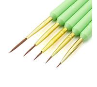 Nail Brush Set for Nail Art Liner Brushes,GSWOI 5Pcs Thin Liner Striping Brush for Nails Gel Polish Painting Designs Elongated Lines -Sizes 7/9/11/15/22mm(Green)