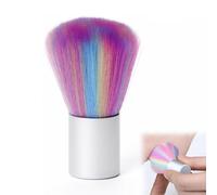 Nail Brush, Trendy Rainbow Color Gradient Fluffy Nail Dust Brush Soft Makeup Powder Remover,Top-Grade Makeup/Manicure Tool Nail Brushes for Nail Art, Makeup, Blush