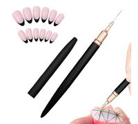 Nail Brushes - Drawing Dotting Tool, Fine Drawing Brush | Lightweight and Small Brushes Hassle freei, Perfect Matte Black Style Gel Polish for Paintings, Double End Design and Cute Flowers Patterns