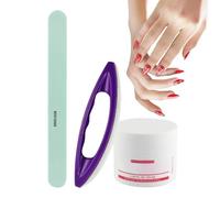 Nail Buffer and Shine Kit - 15cm Professional Buffing Cream, Natural Nails Buffer, Handheld Manicure Tool | Glossy Finish Set for Pedicure Cuticle Salon Home Women Beginners