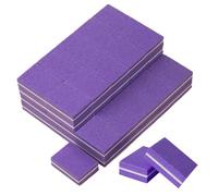 Nail Buffer Blocks 100/180 Grit, 50Pcs Mini Nails Buffing File Block Double Sided Sanding Buffers Files Tool for Salon Purple