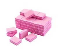 Nail Buffer Blocks 50 Pcs, 100/180 Grit Mini Nail Files Pink Sanding Blocks for Gel Natural Nails Salon Home