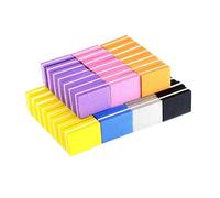 Nail Buffer Sanding Block, Gel Polish Double-Sided Nail File Sponge Buffer 100/180 Grit Multicolor 100/200 Pcs(200pcs-orange)
