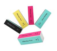 Nail Buffers, Nail Buffer Block 4 Way Buffing File, Remove, Smooth, Shine - 4 Step Mini Natural Nail Polisher Sanding File Block for Professional Manicure Nail Care DIY or Nail Salon Pack of 5pcs