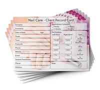 Nail Care Client Cards A6 Size - Salon and Therapist Customer Consultation Record - Treatment Services Essentials - Profile and Recording Forms - Beauty Stationery - 105x148mm - Pack of 50