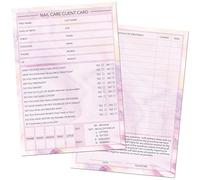 Nail Care Client Cards A6 Size - Salon and Therapist Customer Consultation Record - Treatment Services Essentials - Profile and Recording Forms - Beauty Stationery - 105x148mm - Pack of 400