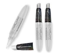 Nail Care Headquarters Refillable Holographic Cuticle Oil Pen for Nails - Empty Holo Squeeze Nail Oil Pen with Brush from by Bliss Kiss 3-Pack