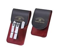 Nail Care Tools Nail Clipper Set, 3 Pieces Manicure Kit, Home Portable Pedicure, Care Tools with Leather Travel Case for Men Women Professional Grooming Kits