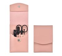 Nail Care Tools Portable Nail Set Stainless Steel Snap Button Folding 4-piece Art Manicure Tool Gift Suitable for Indoor and Outdoor Travel Professional Grooming Kits(A)